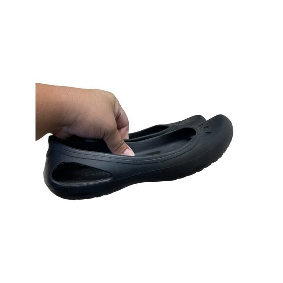 Crocs Slip On Flats Closed Toe Mary Janes Women’s Size 9 Black - Picture 3 of 5